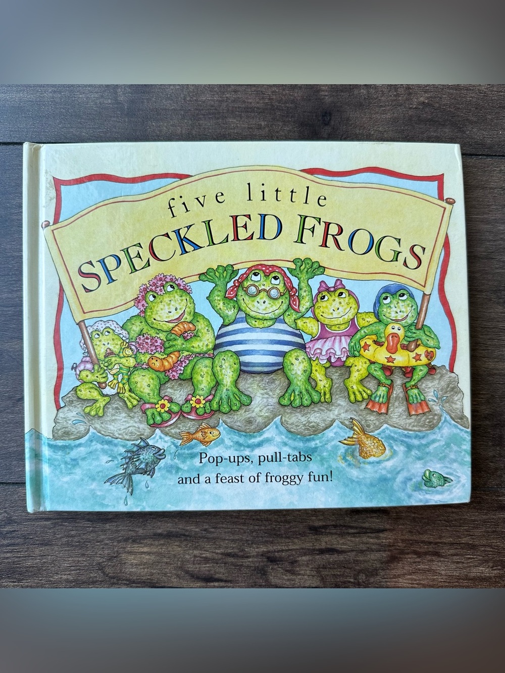 Five Little Speckled Frogs Pop-Up Pull-Tab Book 2001 Kath Mellentin Vintage Rare